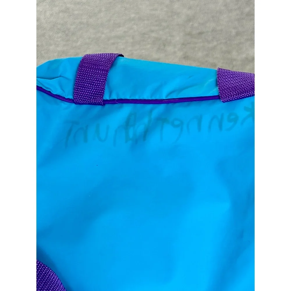 Vintage 90s Looney Tunes Duffle Bag Bugs Bunny Daffy Duck Blue Retro Travel Tote